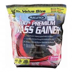 Muscletech 100% Mass Gainer (Strawberry) - 12 LBS (5.4 Kg)