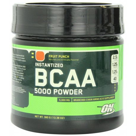 Optimum Nutrition Instantized BCAA 5000 mg Powder - 380 g (Fruit Punch)