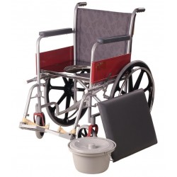 Invalid Wheelchair Regular with Commode / Mag Wheel - Vissco