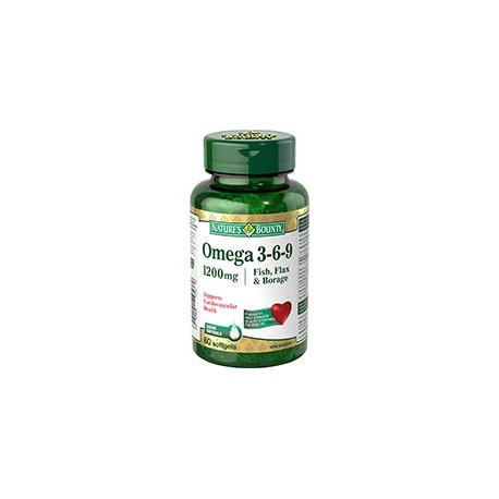 Fish, Flax, Borage 1200mg Omega 3,6,9 - 60 Softgels