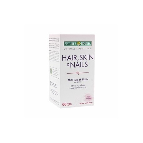 Optimal Solutions Hair, Skin And Nails 3000Mcg Of Biotin 60 Caplets