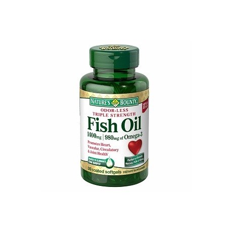  Odor - Less Triple Strength Fish Oil 1400 mg - 980 mg of Omega 3 - 30 Softgels