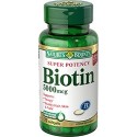 Super Potency Biotin 5000mcg  72 softgels -  Nature's Bounty