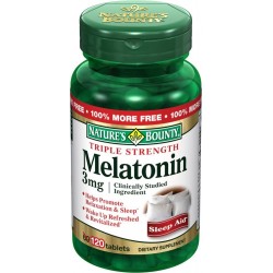  Melatonin Triple Strength, 3 mg 120 Tablets -  Nature's Bounty 