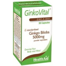 GinkoVital (Ginkgo Biloba) 5000mg 30 Capsules - HealthAid 