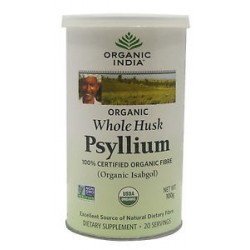 Organic India Whole Husk Psyllium (Isabgol) - 100g (3.6 Oz)