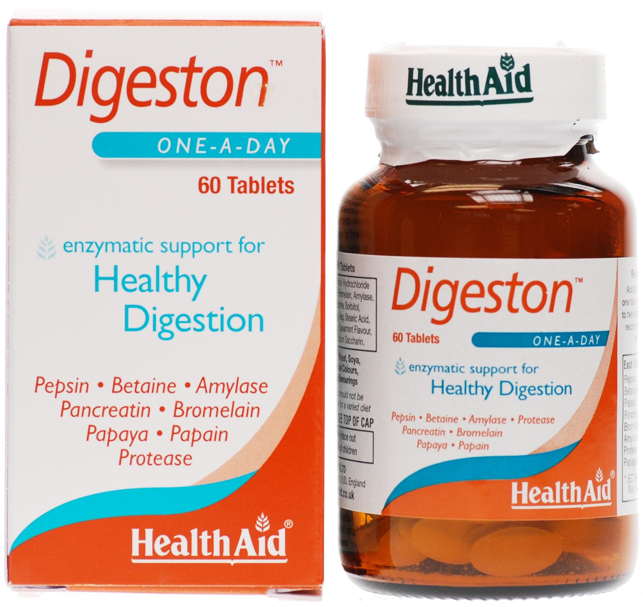 Digeston (Papaya and Digestive Enzymes), 60 Tablets - HealthAid