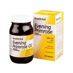 Evening Primrose Oil, 1000 mg with Vitamin-E, 60 Capsules - HealthAid 