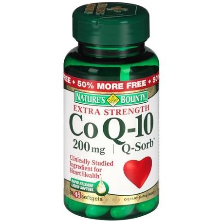 CoQ10 Pluse Q Sorb 200mg,  45 Softgels - Natute's Bounty