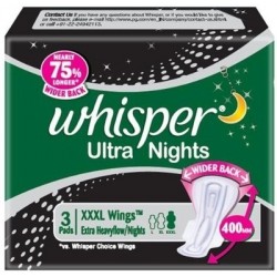 Whisper Ultra Nights - XXXL Wings (3 Pads) - P&G