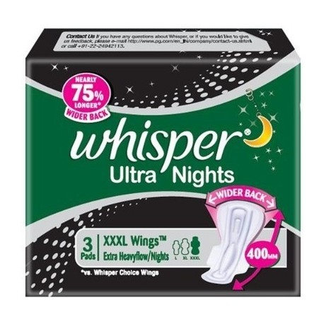 Whisper Ultra Nights - XXXL Wings (3 Pads) - P&G