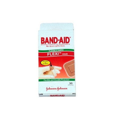 Flexible Fabric Band aid Square 30 Patches - Johnson & Johnson 